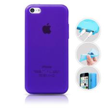 iWosty 紫色半透矽胶手机壳 专为 iPhone 5c 打造的复古配饰新选择